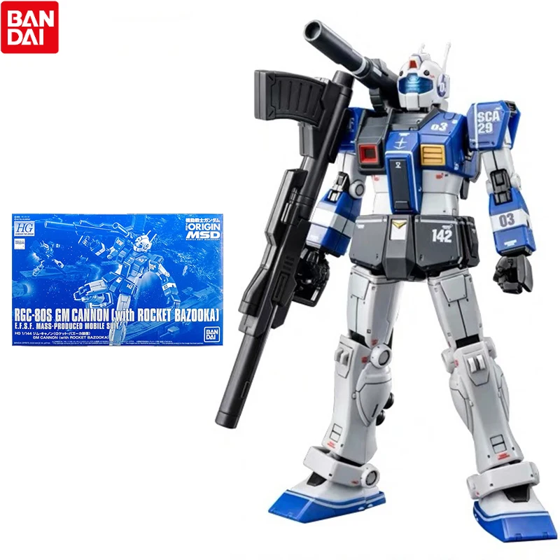 

Bandai Gundam Model Kit Anime Figure PB RGC-80S GM Cannon with Rocket Bazooka Gunpla Model Action Toy Figure Toys for Children