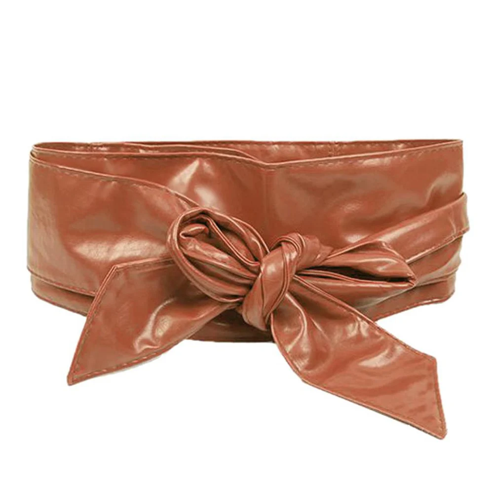 

Soft PU Leather Wide Waist Belt For Dress Big Bow Waistband Women's Clothes Accessories Wide Girdle HOT SALE 2022 Fashion