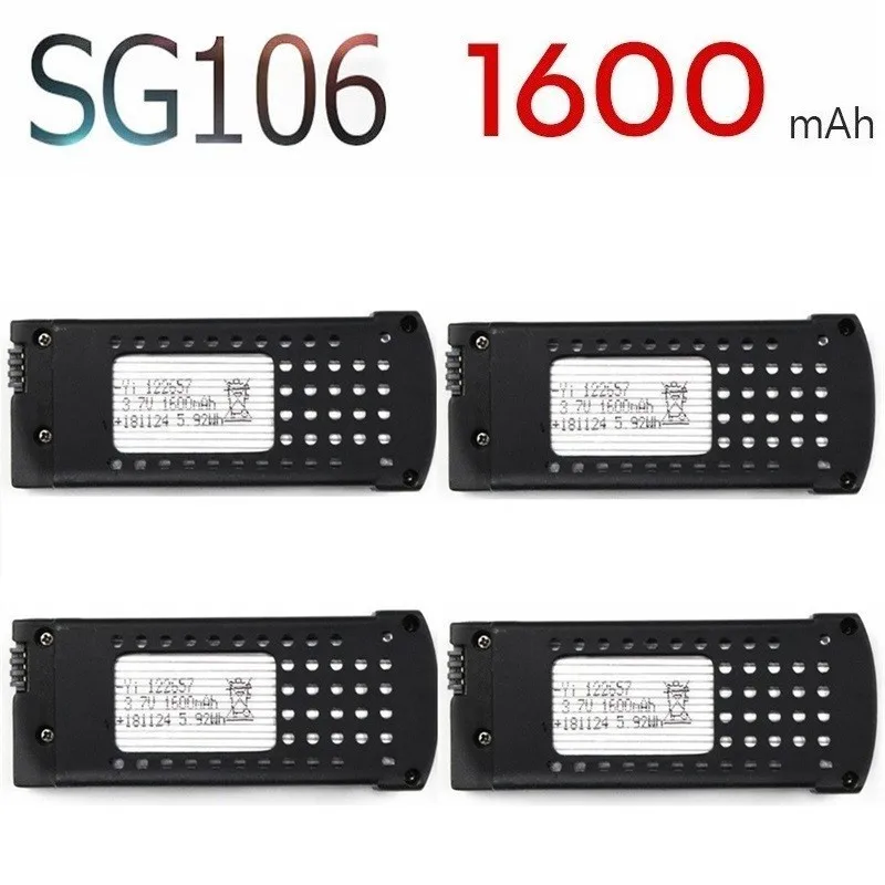 2/4 шт. оригинал для SG106 1600 мАч 3,7 в Lipo батарея для радиоуправляемого дрона квадрокоптера запасные части 3,7 в перезаряжаемая батарея