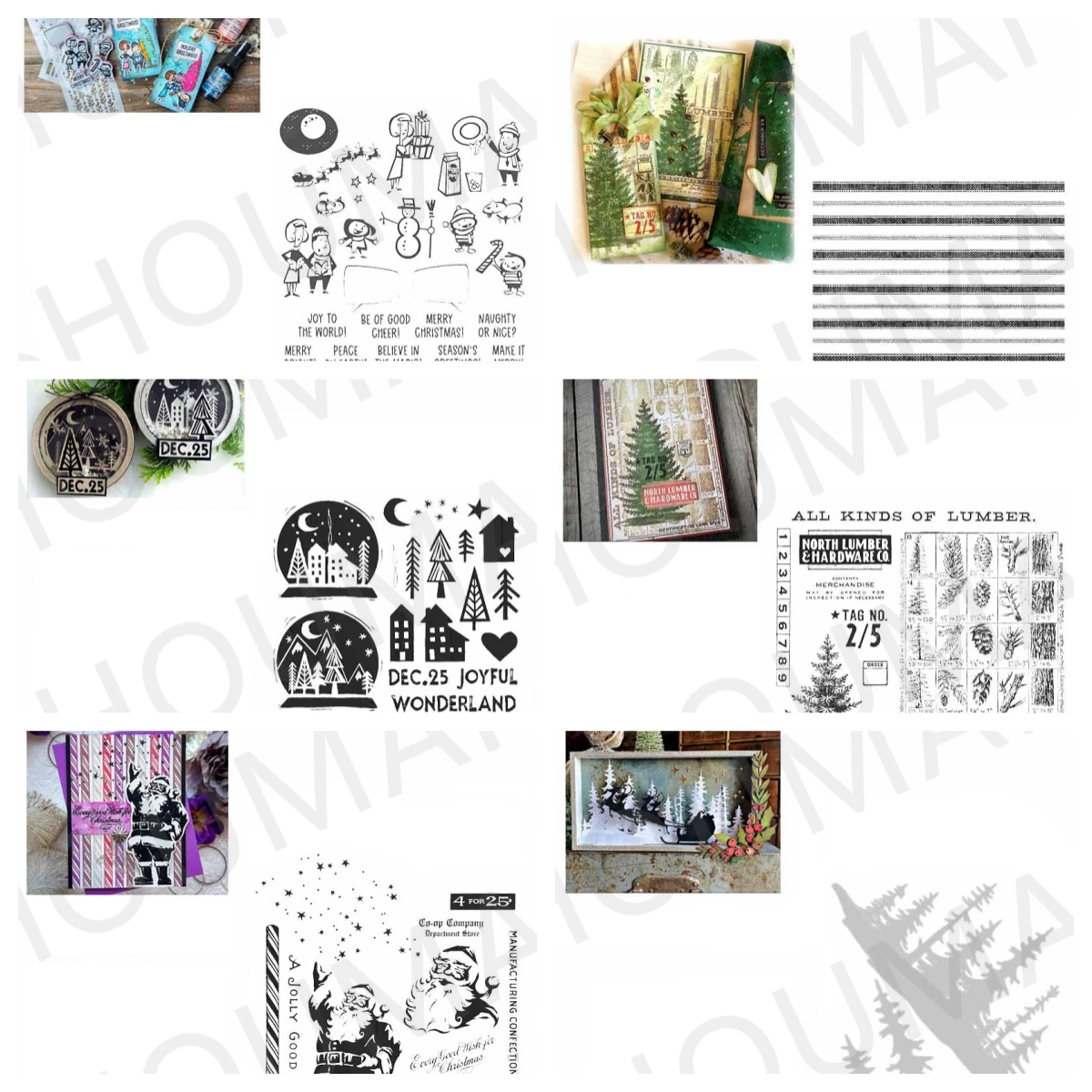 

2023 New Christmas Series Clear Stamp For Decoration Craft Making Painting Card Scrapbooking No Metal Cutting Die