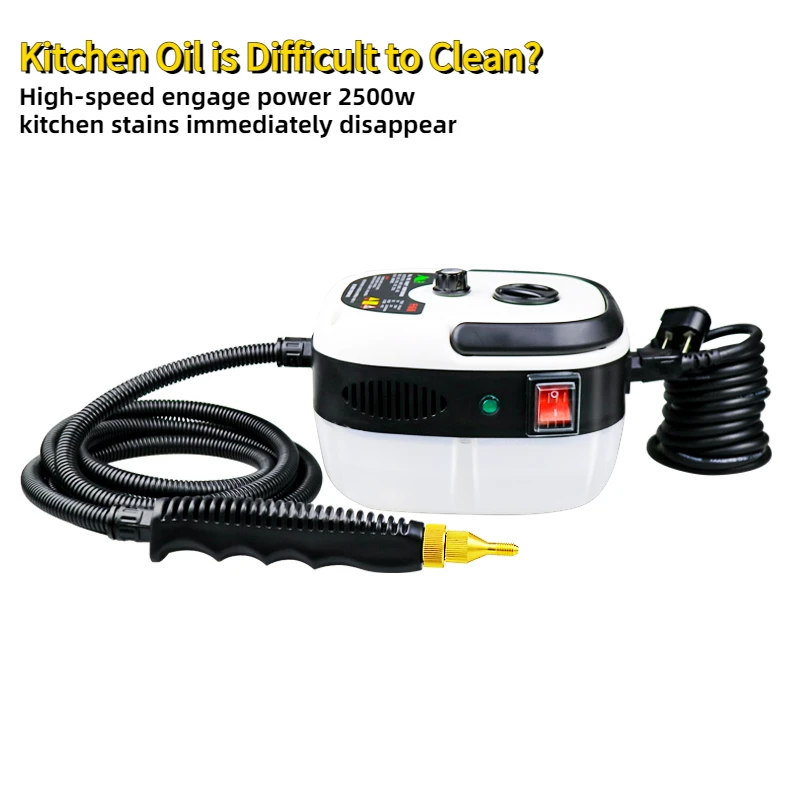 

2500W Steam Cleaner with 900ML Water Tank Car Air Conditioning Kitchen Hood Steaming Cleaning Machine Home Appliance 220V