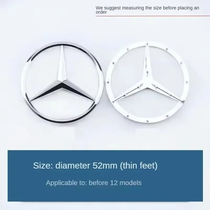 

52 мм 57 мм ABS автомобильный руль логотип значок эмблема Стайлинг аксессуары для Mercedes Benz C E S серии CLA CLS W212 W205 W204