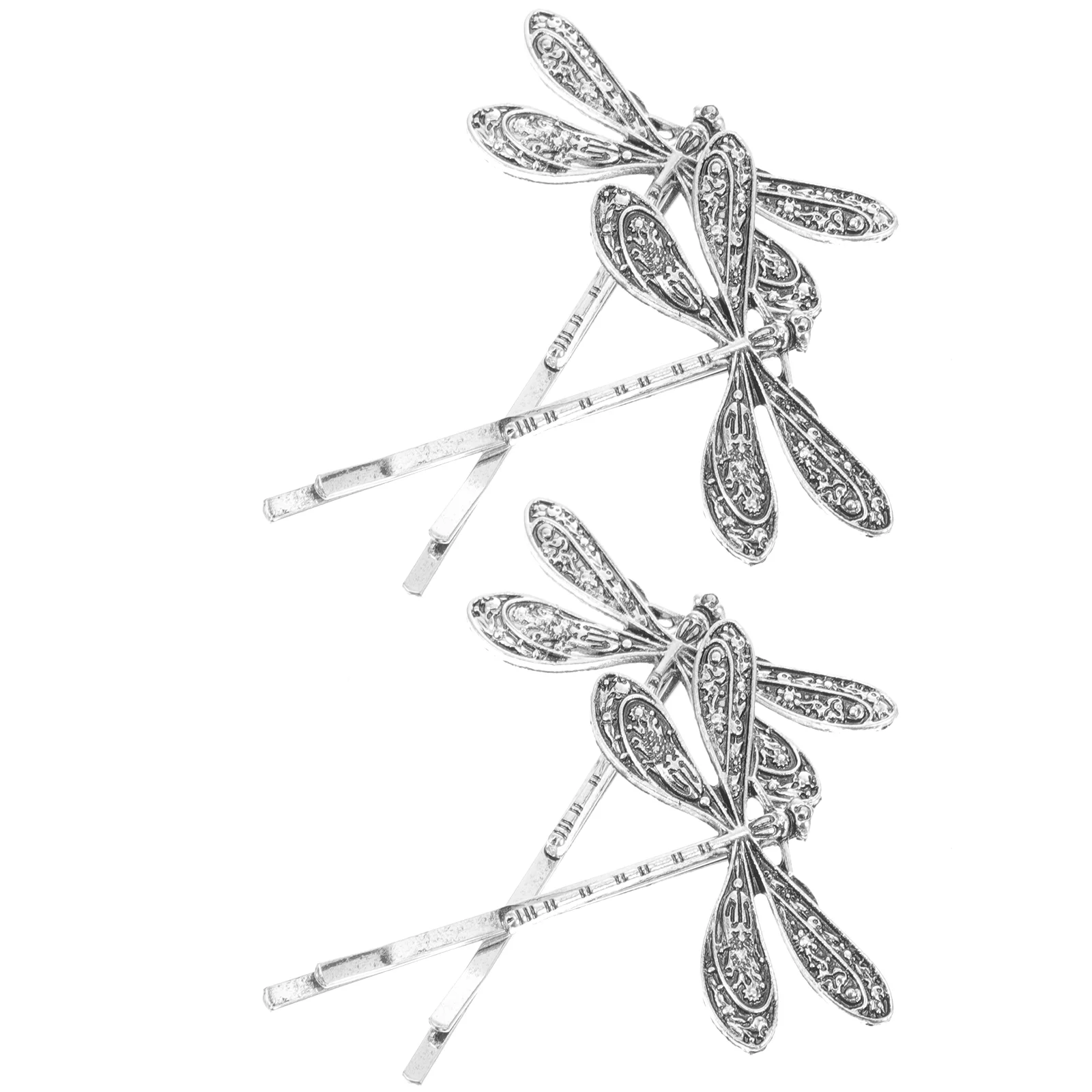 

4Pcs Vintage Dragonfly Hair Clip Barrette Country Style Metal Hairpin Hair Decor
