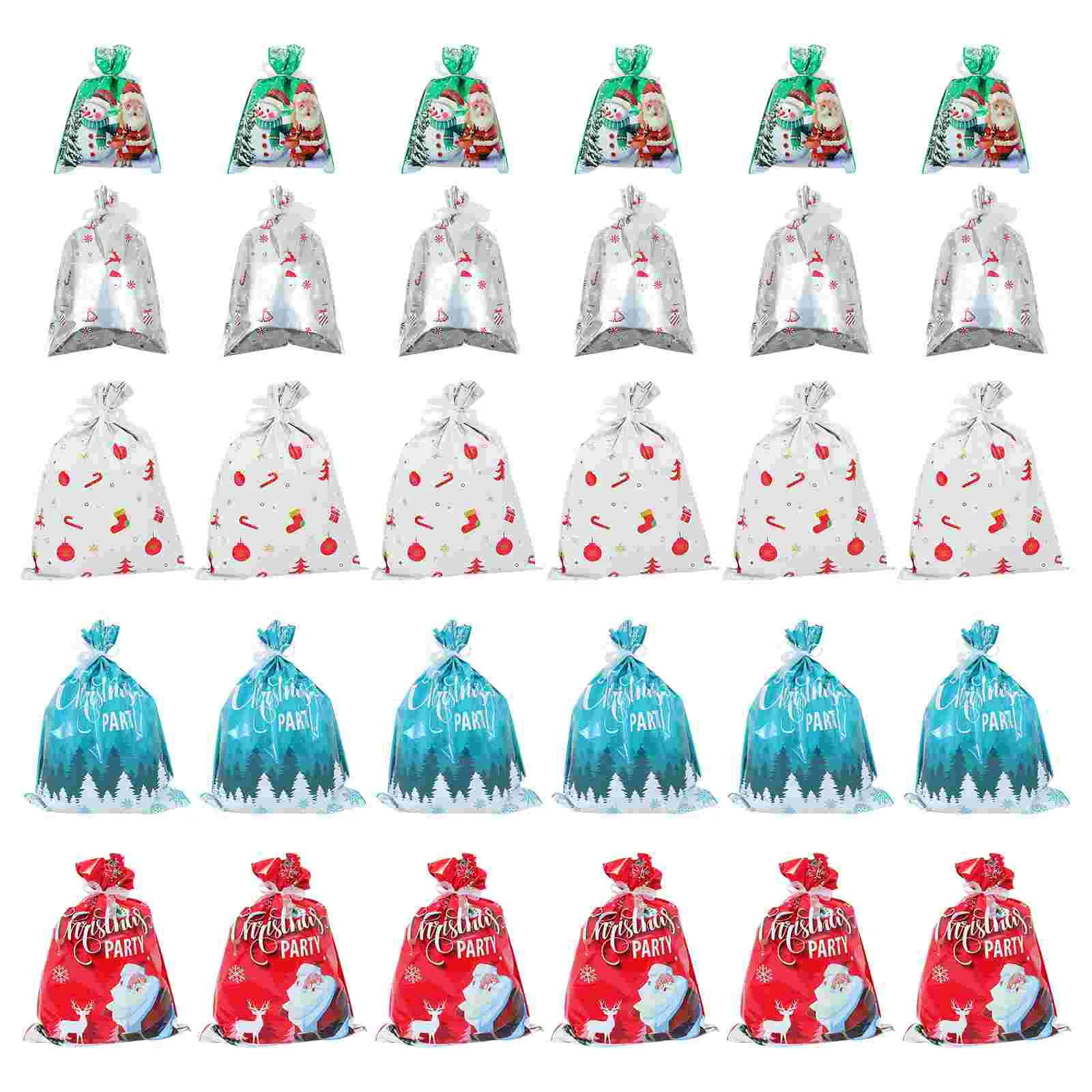 

Christmas Gift Holiday Candy Treat Santadrawstring Party Wrapping Present Sack Goodie Favorpouch Containers Favors Pouches