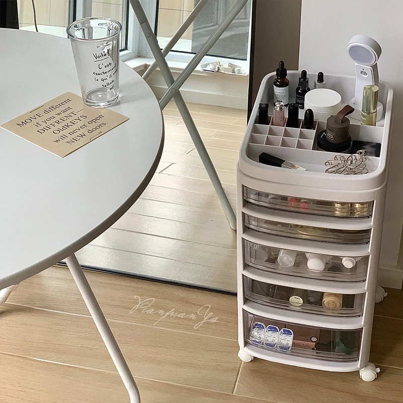 

Dust-Proof Trolley Nail Storage Floor Movable Multi-Layer Removable Drawer Divider Storage Rack Medicine Box