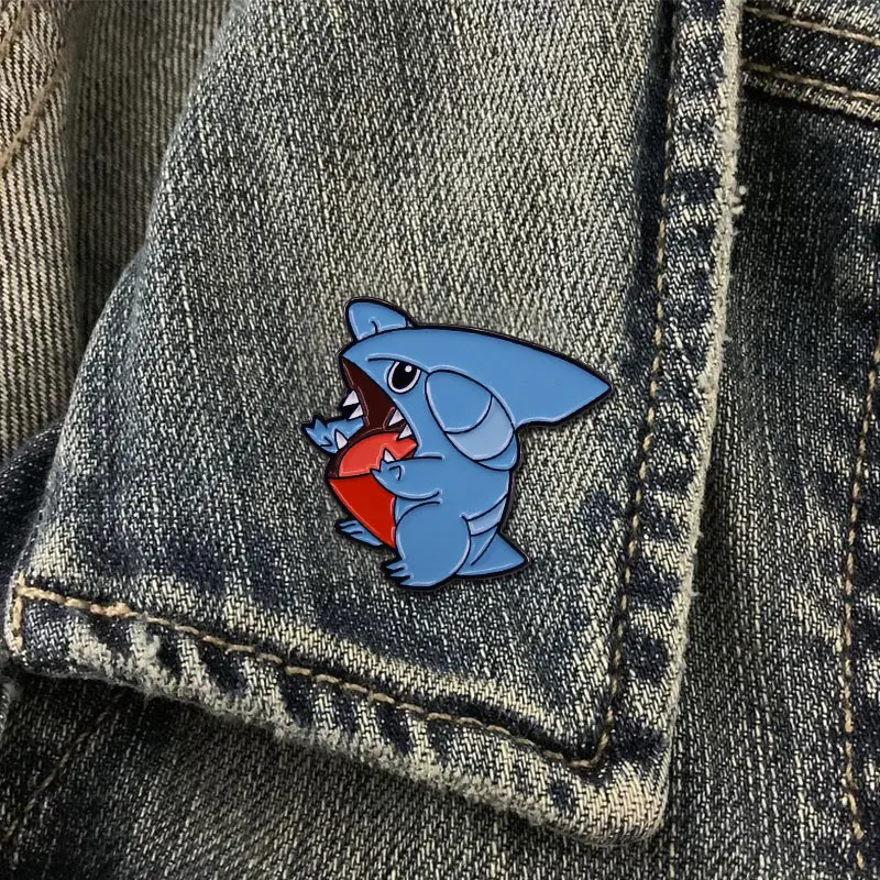 Симпатичная голубая акула разборная как детская искусственная аниме рюкзак