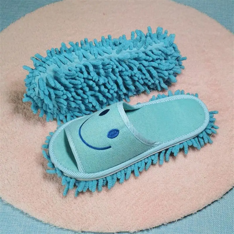 

Without Bending Down Dust Cleaning Slippers Good Water Absorption Detachable Mop Floor Shoes Multifunction No Hair Loss