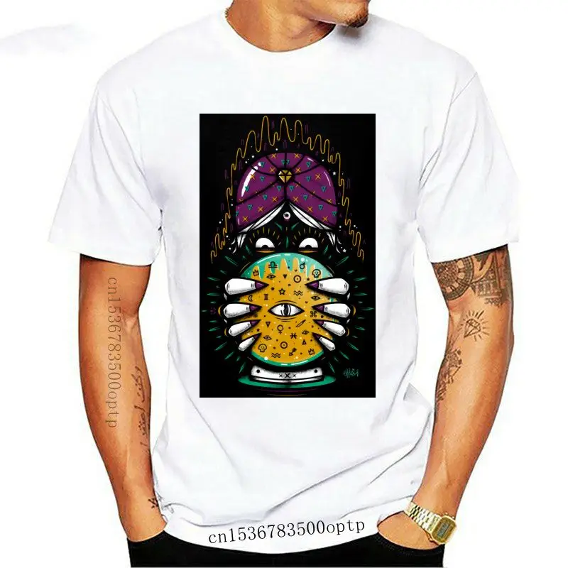 

Camisetas De Fortune Teller para hombre, camiseta negra, camisetas de dibujos animados misteriosos, Camisetas estampadas para Ha