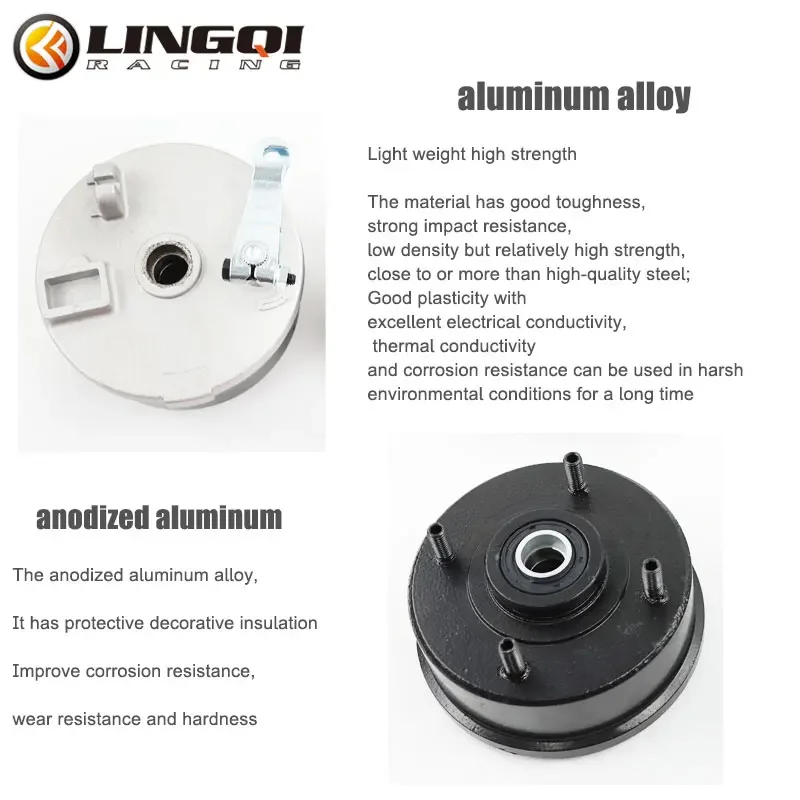 Барабан для тормозной колодки мотоцикла 50 мм 110 130 передняя и задняя крышки ATV 125