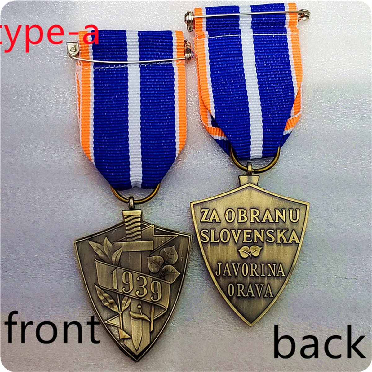 

Europe Germany Austro-Hungarian Empire Sword and Shield Metal Medal Pendant Pins
