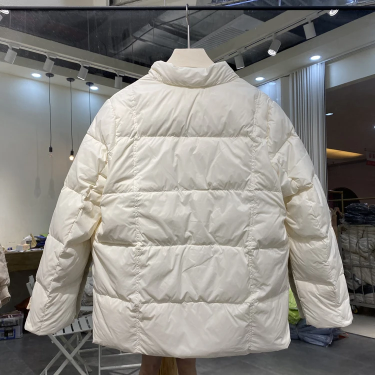 New Women V-Neck Down Jacket Casual Style Autumn Winter Coats And Parkas Female Outwear