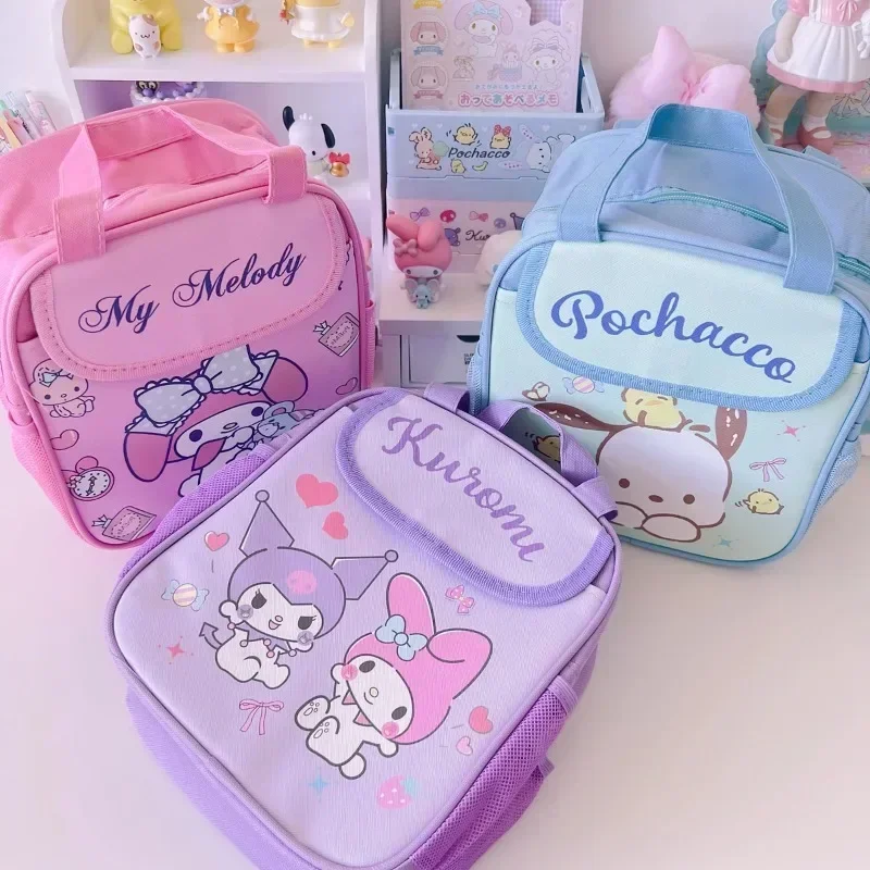 Kawaii Sanrio Kuromi Ланч-бокс Аниме My Melody Cinnmoroll Дорожный Термос Школьный Завтрак Большая