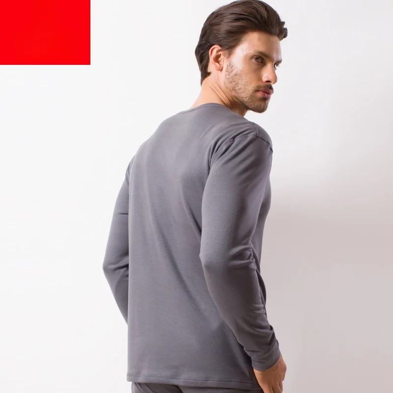 [Clearance] Pierre Cardin Underwear Men's Double-Layer Thermal Top One-Piece Autumn and Winter Thickened HEATTECH Men