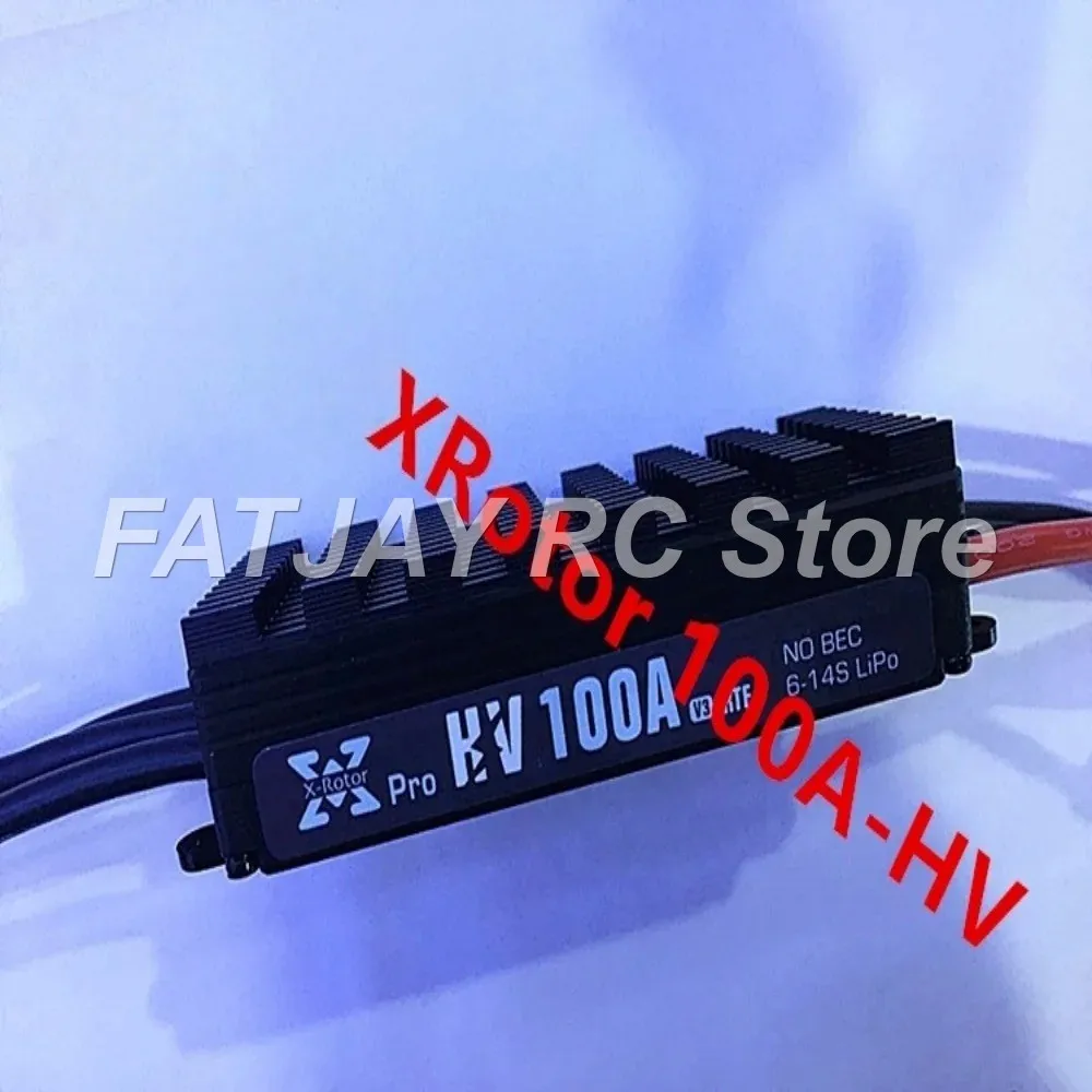 Фото Hobbywing FATJAY XRotor-100A-HV-V3 100A 6-14S Бесколлекторный регулятор скорости (ESC) для дронов-опрыскивателей и радиоуправляемых моделей №1