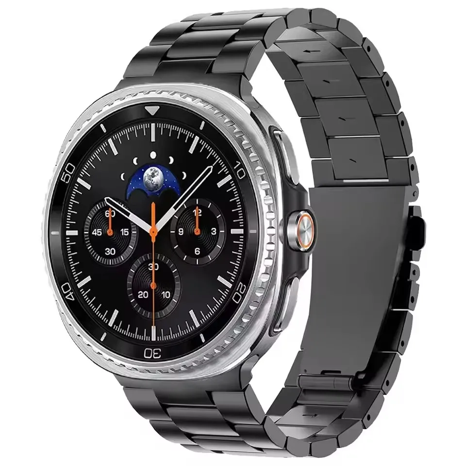 Фото Металлический ремешок для часов из нержавеющей стали для Samsung Galaxy Watch8 40 мм 44 мм, защитный чехол-браслет для Galaxy Watch 8 Classic Ultra №4