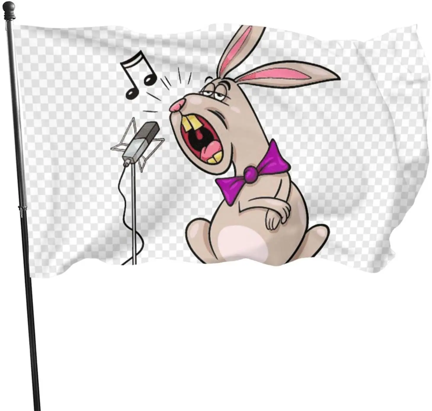 Счастливая Пасха поющий кролик Садовый флаг для улицы дома крыльца добро