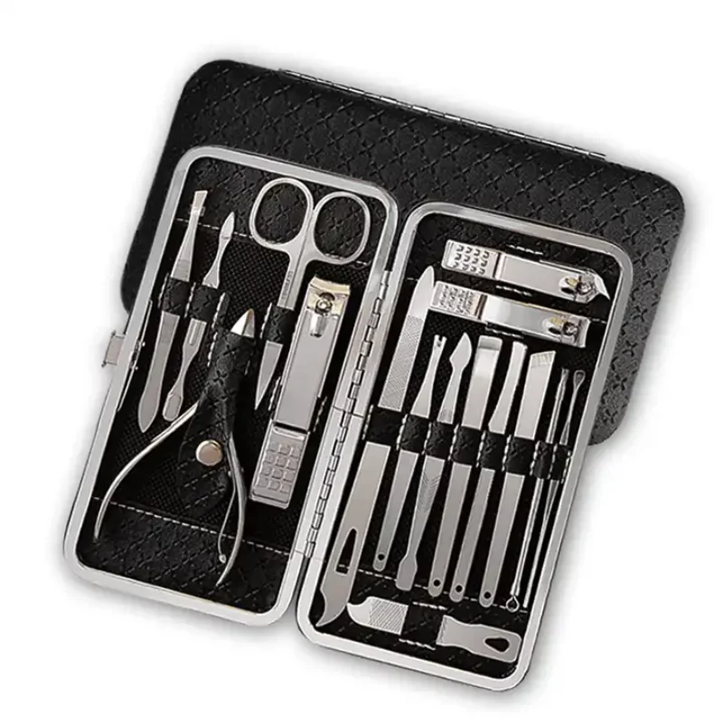 

19pcs Manicure Cutters Nail Clipper Set Household Stainless Steel Ear Spoon Nail Clippers Pedicure Nail Scissors Tool