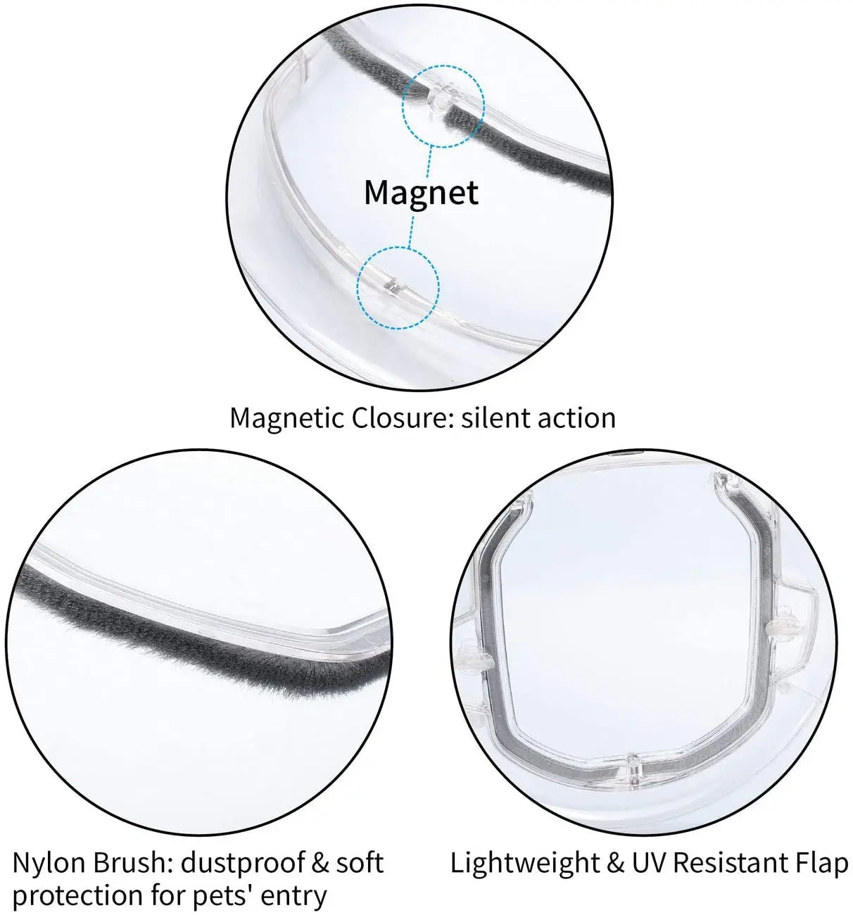 Дверь для кошки 4-ходовая дверь с замком бесшумная и окна Магнитная откидной