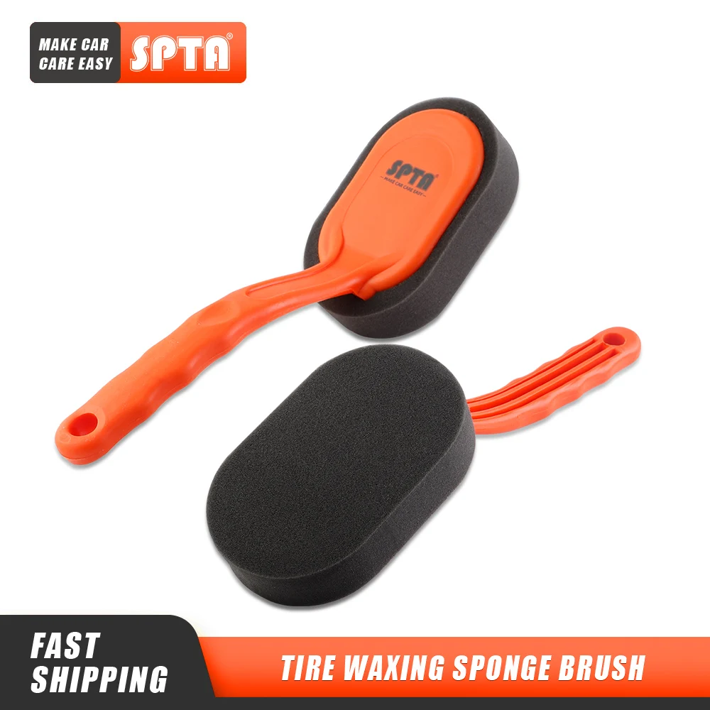 

(Single Sale) SPTA Car Wheel and Tire Waxing Applicator Coating Sponge Brush Waxing Sponge Brush Replaceable Cleaning Hand Pad