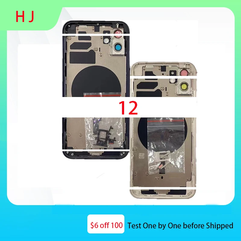 

Back Rear Housing Battery Cover Frame for IPhone 12 Mini 12 Pro Max Chassis Case With Side Buttons