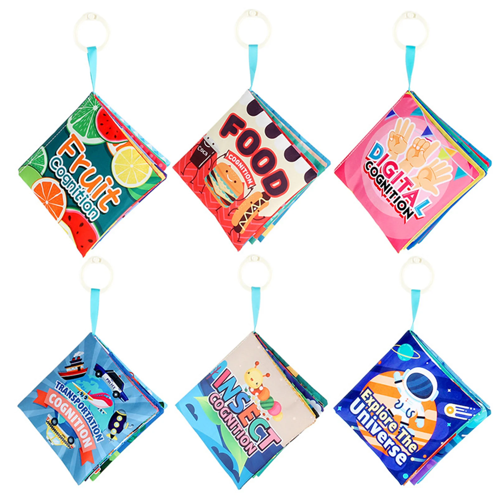 

Baby Cloth Books Baby's First Book Educational Toys For Newborn Infant Toddler Cloth Book Crinkle For Baby Crib Baby Shower