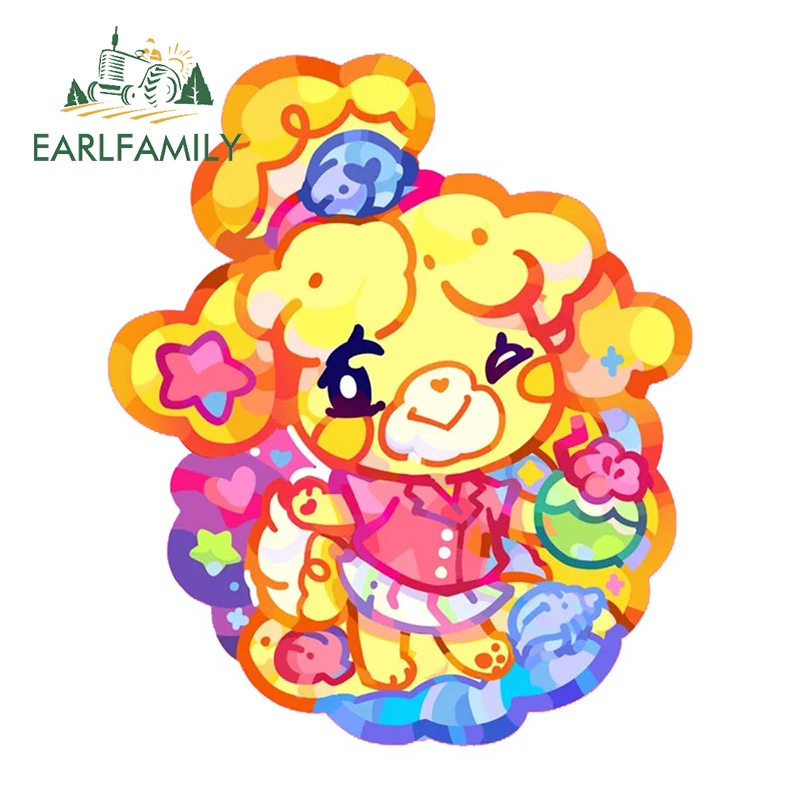 

EARLFAMILY 13 см x 11 см для изабеля, перекрестные автомобильные наклейки с животными, водонепроницаемые виниловые наклейки, аниме, устойчивые к ца...