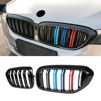 for bmw new 5 series g30 17 19 2pcs front double pole sport radiator grille air grille kidney grille set trim m5 m6