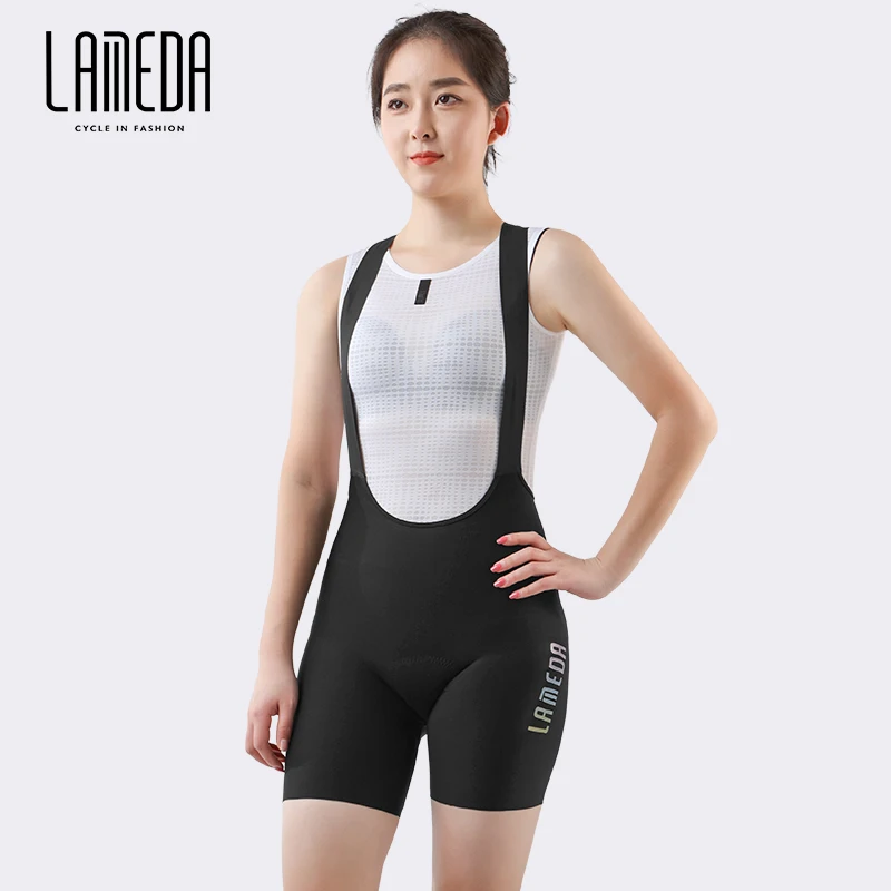 

LAMEDA Cycling Bib Shorts Mountain Bike Breathable Women's Padded Bike Tights Triathlon Ladies Pro Bicycle Shorts Underwear