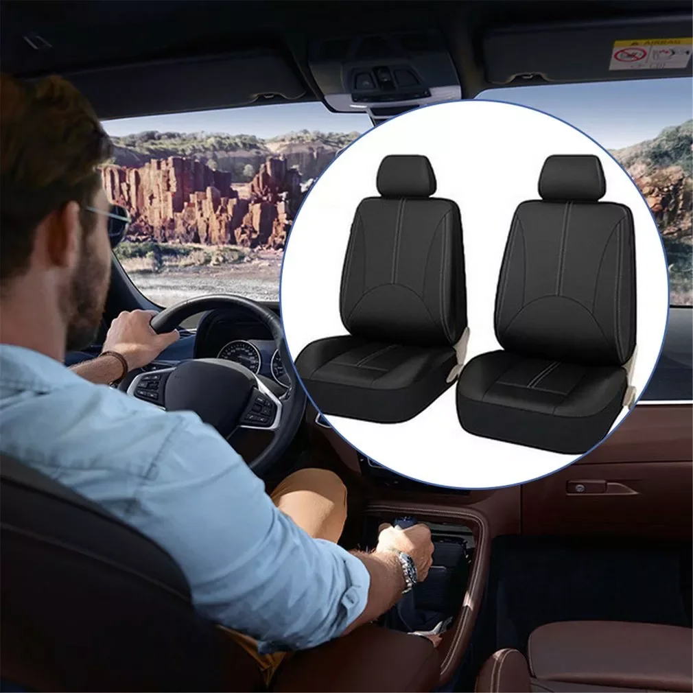 4pcs Pu leather car seat cover artificial leather four seasons universal cushion Many seats car seat protection enlarge