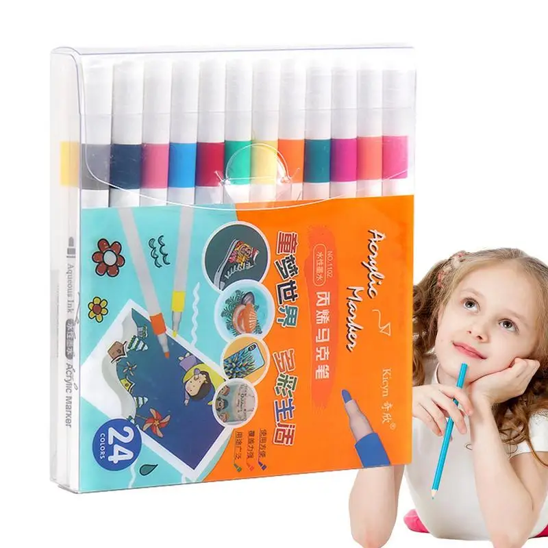

Маркеры для рисования, набор акриловых маркеров быстросохнущих цветов, ручка для рисования одежды, футболок, сумок, шляп, красок для ткани