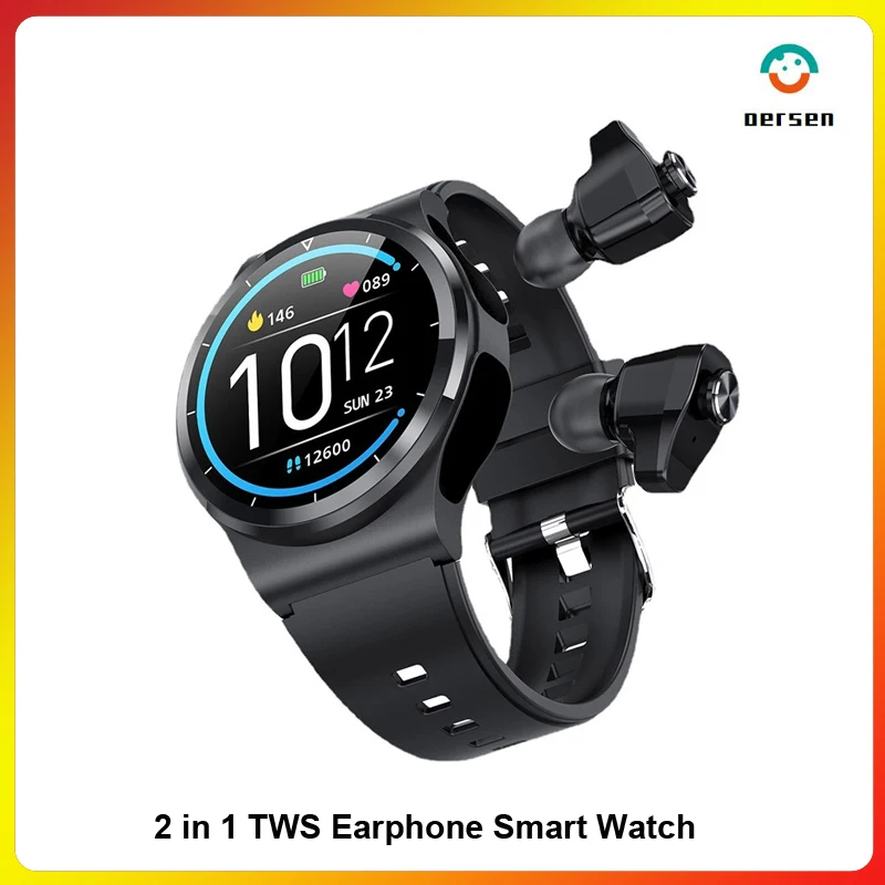 Smart Watch GT69 For Men Women TWS Wireless Stereo Earphone Blood Pressure Heart Rate Measurement Customized Dial Smartwatch