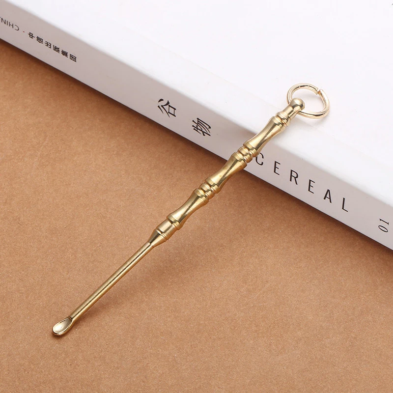 Новый стиль цепочка для ключей из твердой меди и бамбука подвеска винтажная