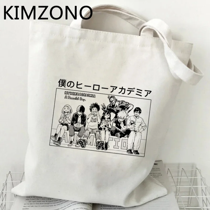 

Сумка для покупок My Hero моя геройская академия, сумка, сумка для продуктов из хлопка и переработанных продуктов, Холщовая Сумка, сумка, сетчат...