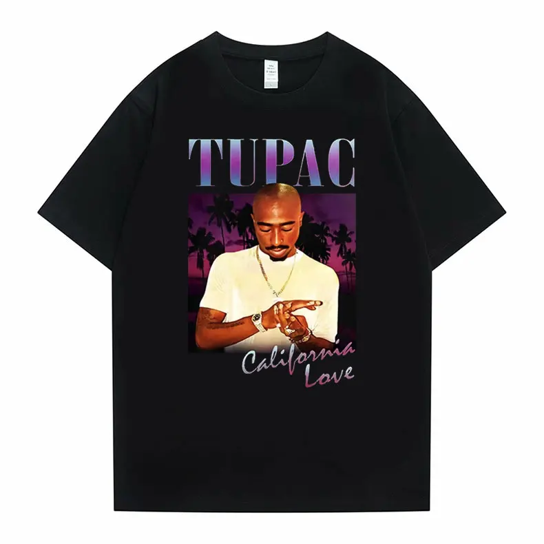 

Awesome Tupac 2pac Harajuku Graphic Print T-shirt Men Women Fashion Casual Hip Hop Oversized Tshirt Tops Men's Vintage Tee Shirt