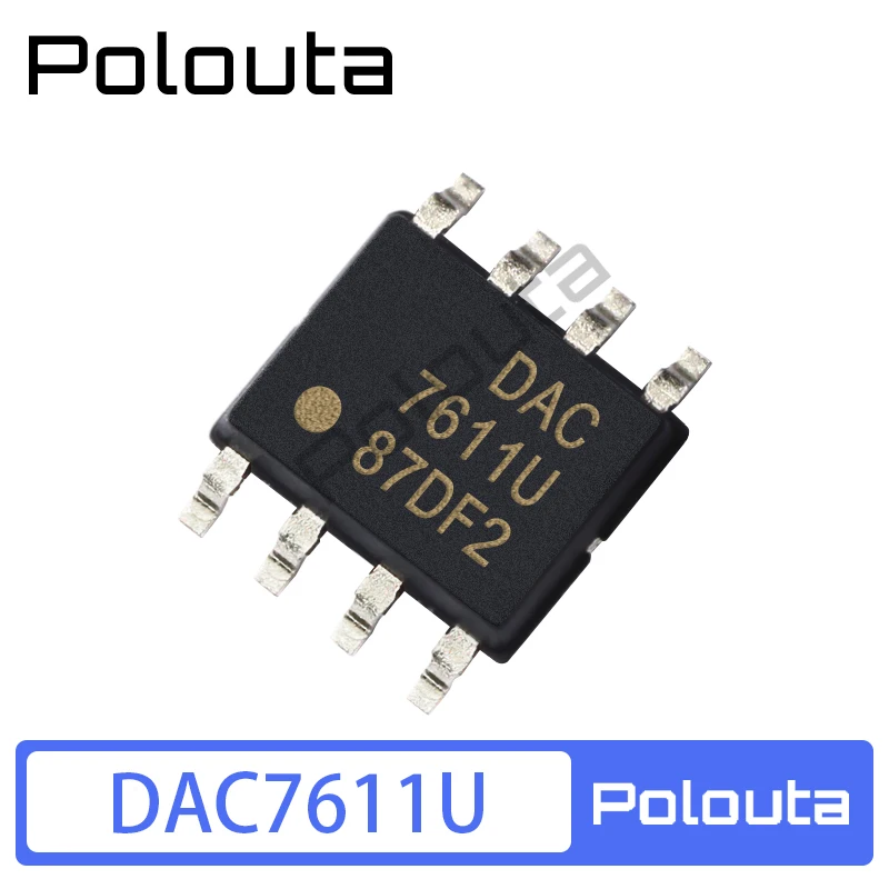 

2 Pcs DAC7611U SOP8 SMD Chip 12-bit Serial Input Digital-to-analog Converter Arduino Nano Integrated Circuits Diy Electronic Kit