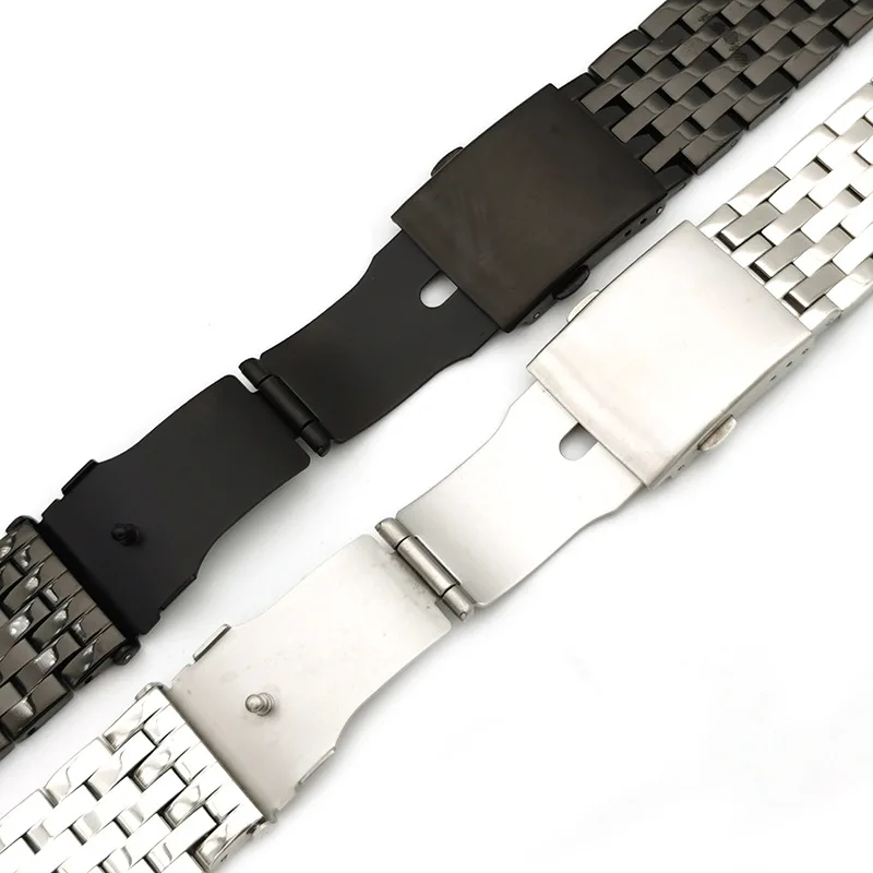 22mm 24mm 26mm 28mm Solid Stainless Steel Bead Of Rice Watch Band Strap Fit For All straight end Watches