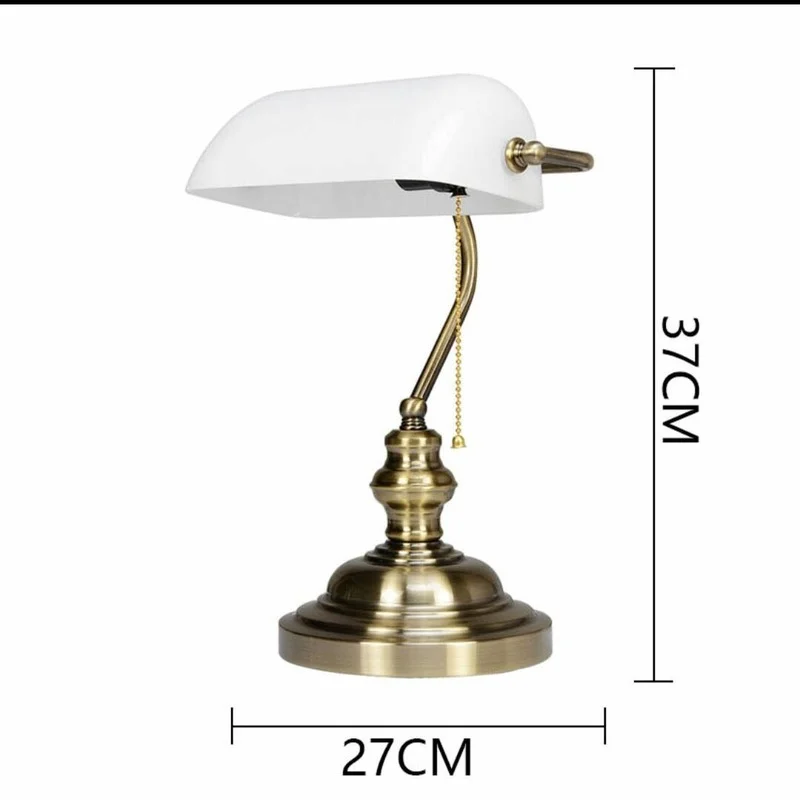 Цена Американская настольная ретро-лампа, Классическая винтажная настольная лампа, прикроватная лампа для спальни, чтения, Офисная зеленая стек...