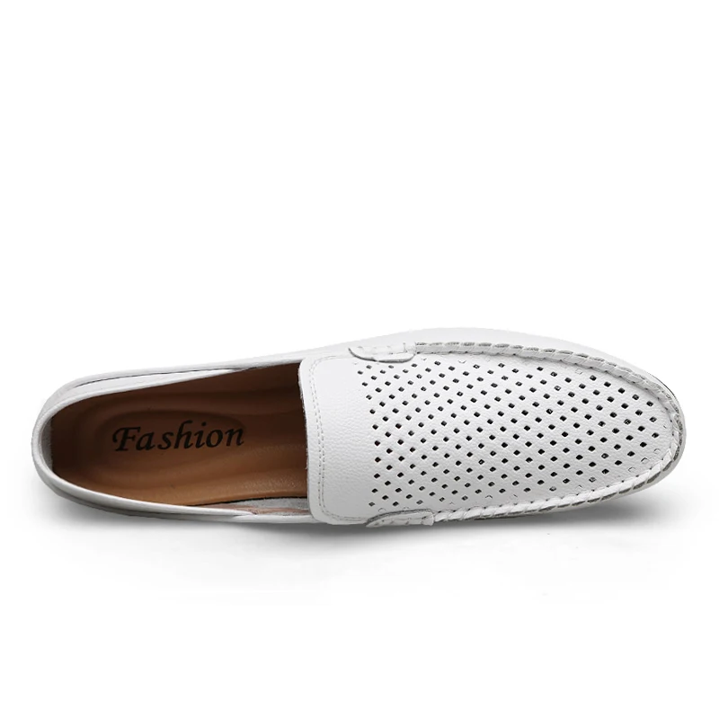 Белая кожаная повседневная фотосессия без застежек летняя женская дышащая