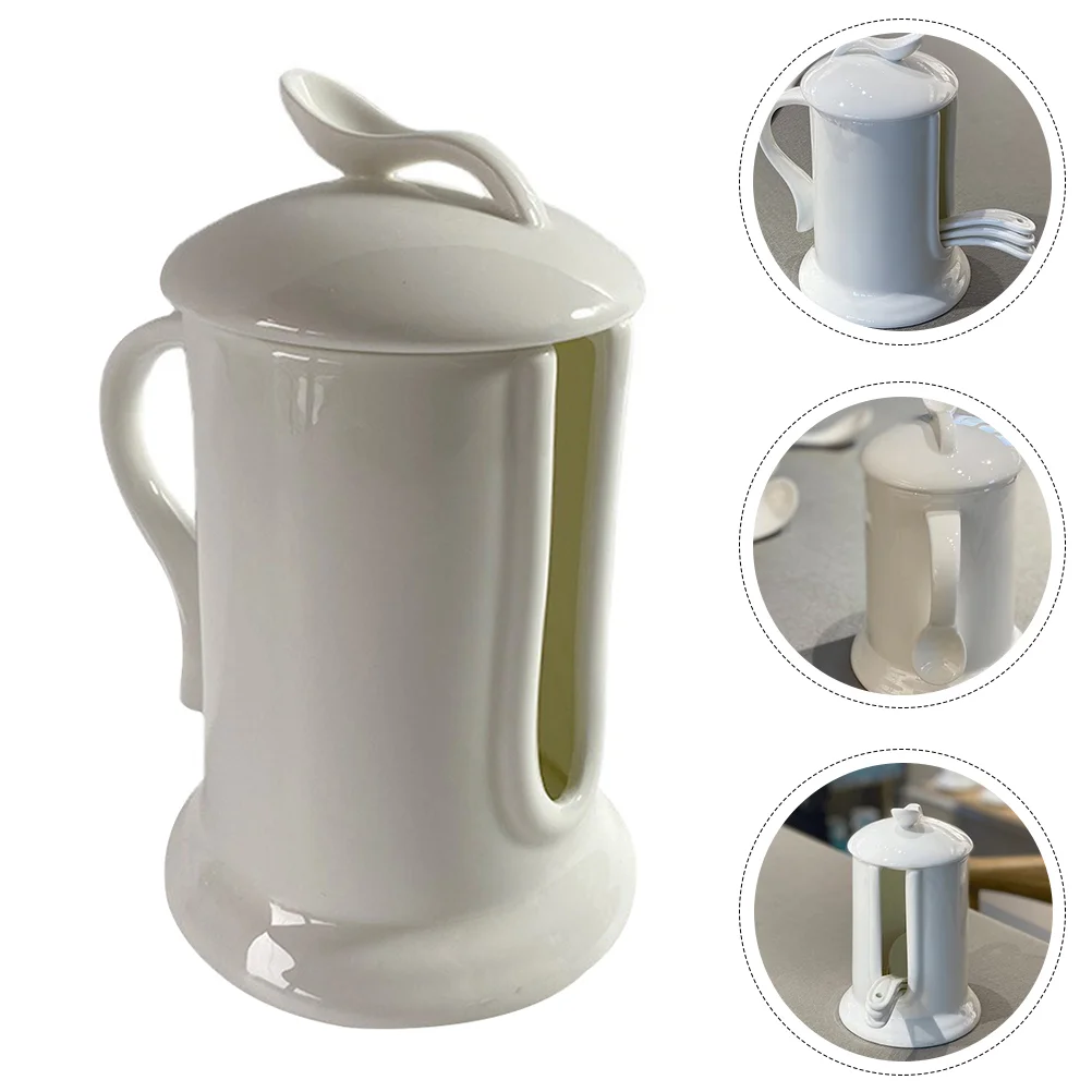 

Ceramic Tableware Organizing Bucket Useful Scoops Storage Bucket for Kitchen