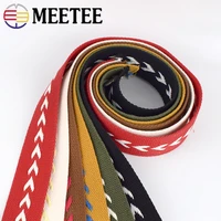 5meters meetee 38mm polyester cotton jacquard webbing tapes backpack bag strap belt ribbons diy garment sewing tape bias binding