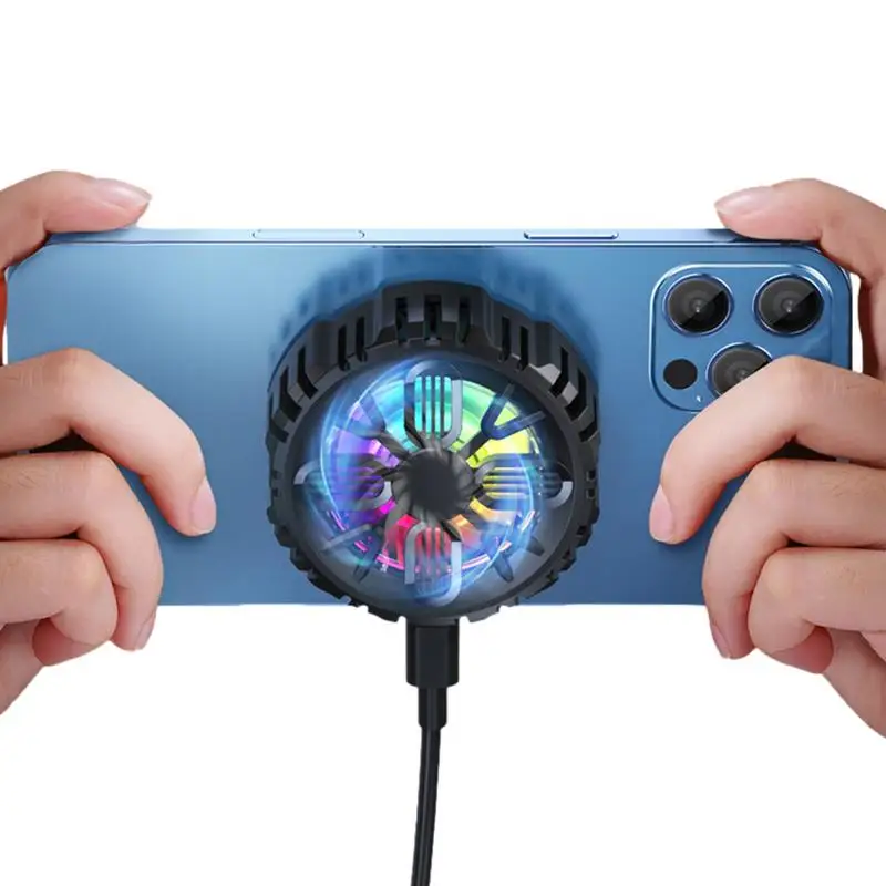 

Phone Cooler And Magnetic Wireless Charger Portable Fast Charging Pad Cooling Fan For Gaming Phone Radiator Compatible With All