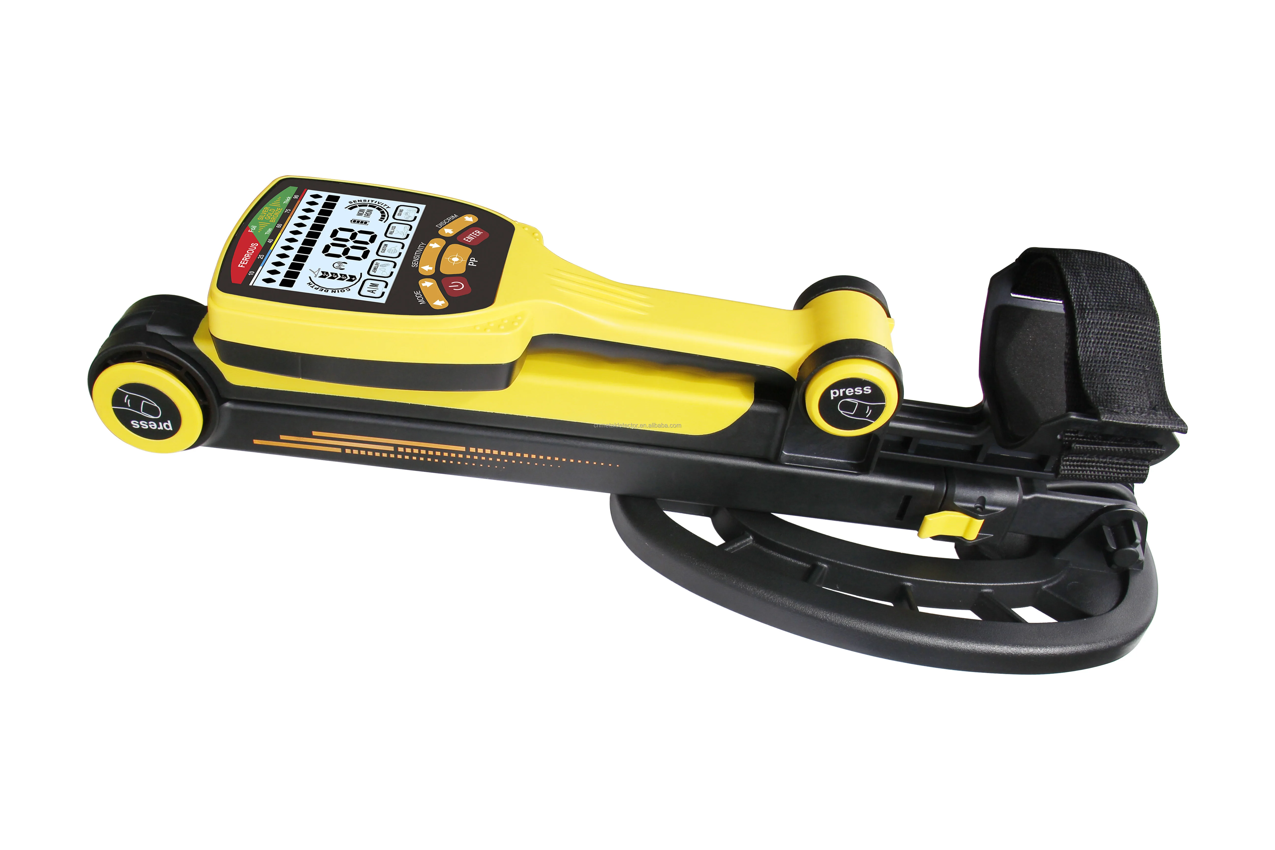 Металлоискатель золотого цвета длиной 5 метров складной профессиональный