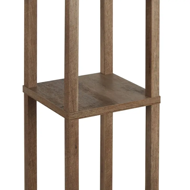 

Luxurious 62" Brown Crossmill Floor Lamp with Shelves, Perfectly Designed to Enhance Your Home Decor with Contemporary Style.