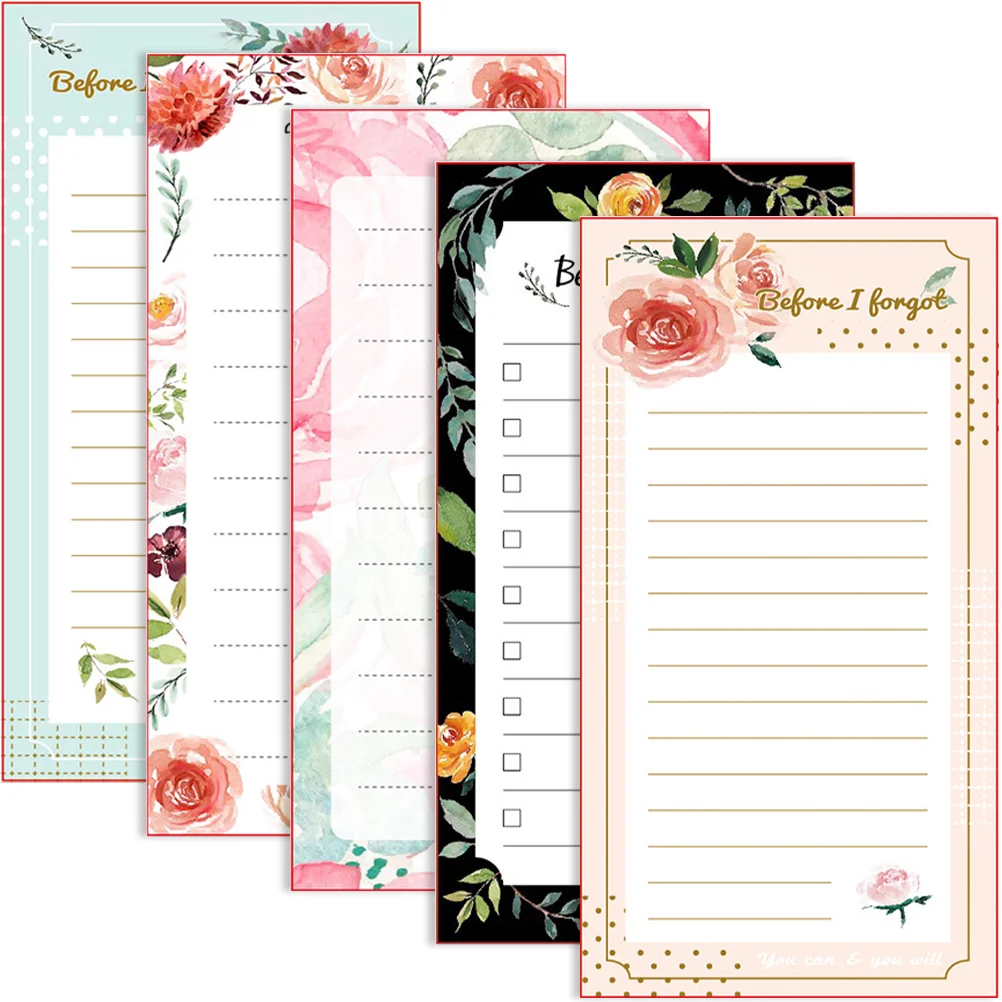 

5Pcs Magnetic Notepads for Refrigerator Decorative Magnetic Notepads Magnetic Note Pads Lists