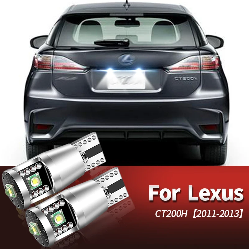 

2pcs LED License Plate Light Bulb W5W T10 168 194 2825 Lamp Canbus For Lexus CT200H 2011 2012 2013