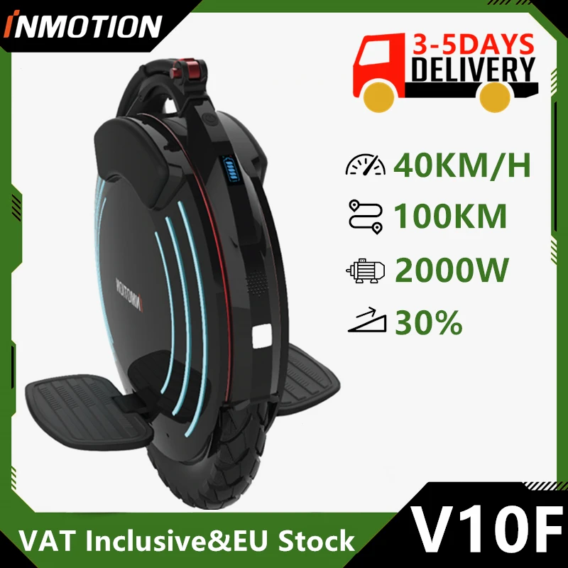 Inmotion V10F: Elevando el Estándar de la Movilidad Urbana con el Monociclo Eléctrico de Alto Rendimiento 1 Inmotion-monociclo eléctrico V10F Original, Motor de 2000W, velocidad de 40 KM/H, alcance de 70KM, patinete de autoequilibrio portátil de una rueda, STOCK en la UE