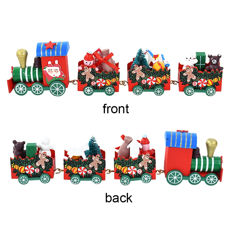 1 шт. деревянные рождественские маленькие украшения для поездов DIY Санта-Клаус