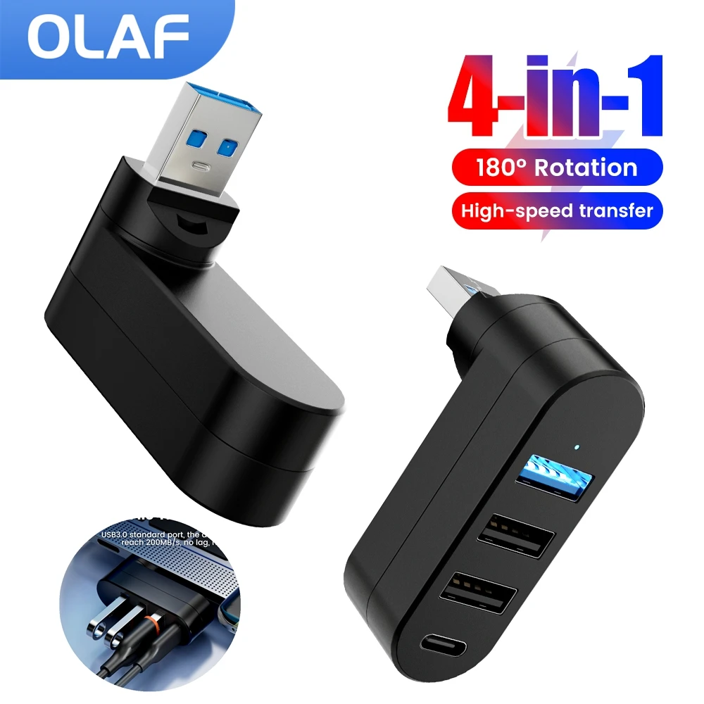 4 Порт HUB USB 3.0 2.0 Type C Многопользовательский дистрибутив для передачи данных на