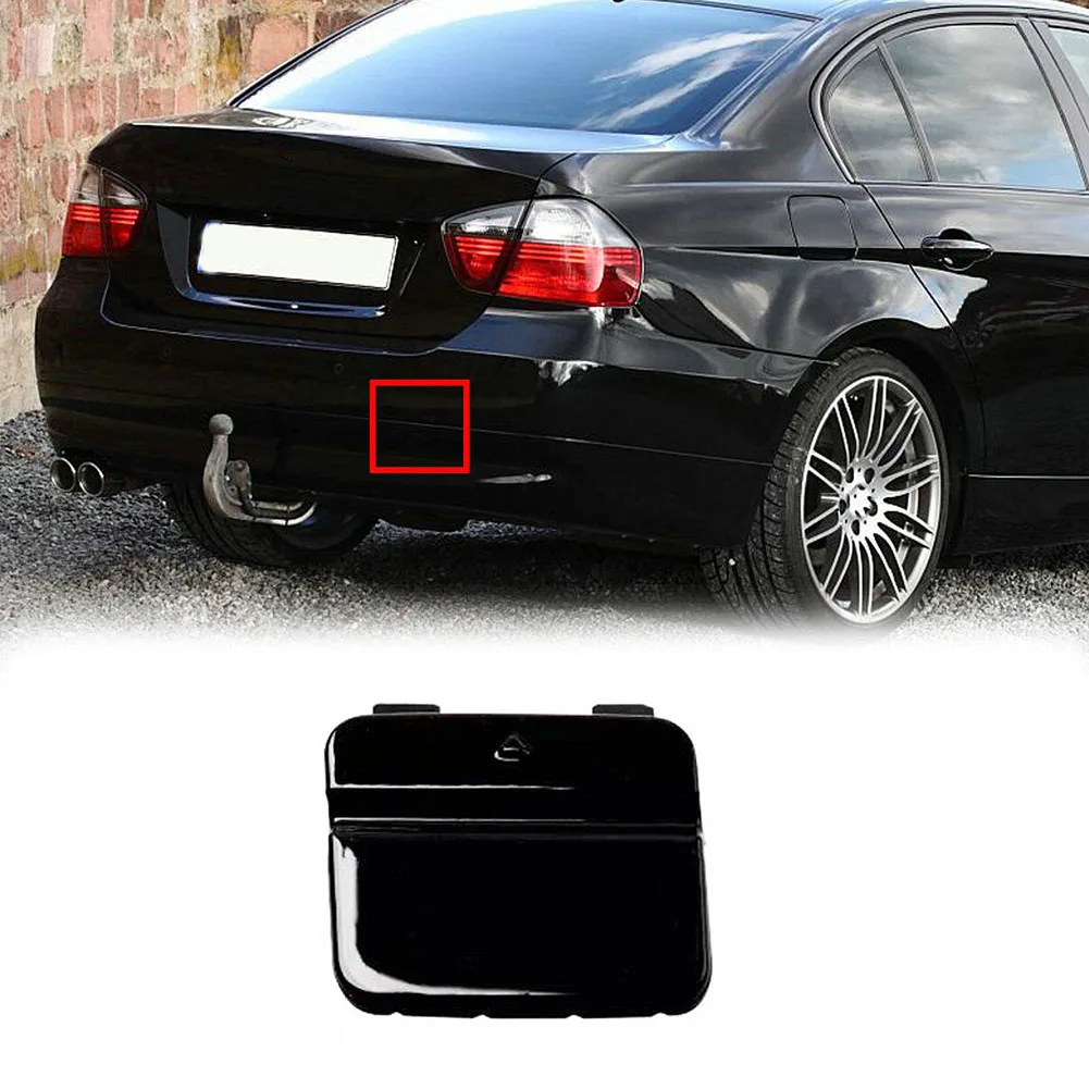 

For BMW E90 328i 335i 09-11 Rear Bumper Tow Hook Eye Cover Cap Black Painted 51127202673 Car Auto Replacement