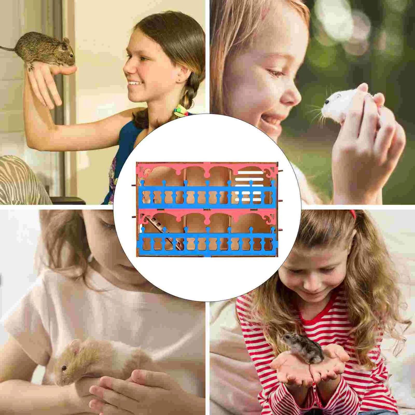 Dwarf Hamster Accessories Tubes and Tunnels Kit Villa Maze Toy Small Pet Exploring Wooden